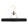 Trouser clip beech wood black lacquered with brass hook and felt insert, 27 cm Trouser clip beech wood black lacquered with brass hook and felt insert, 27 cm