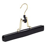 Trouser clip beech wood black lacquered with brass hook and felt insert, 27 cm Trouser clip beech wood black lacquered with brass hook and felt insert, 27 cm