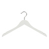 Blouse / shirthanger beukenhout wit gelakt met rokinkepingen, 38 cm Blouse / shirthanger beukenhout wit gelakt met rokinkepingen, 38 cm