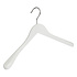 Mantel / kostuumhanger (geknikt) beukenhout wit gelakt met schouderverbreding Mantel / kostuumhanger (geknikt) beukenhout wit gelakt met schouderverbreding