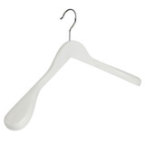 Mantel / kostuumhanger (geknikt) beukenhout wit gelakt met schouderverbreding Mantel / kostuumhanger (geknikt) beukenhout wit gelakt met schouderverbreding