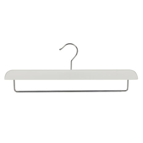 DE KLEDINGHANGER GIGANT Broekhanger beukenhout wit gelakt met anti-slip broeklat DE KLEDINGHANGER GIGANT Broekhanger beukenhout wit gelakt met anti-slip broeklat