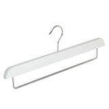 DE KLEDINGHANGER GIGANT Broekhanger beukenhout wit gelakt met anti-slip broeklat DE KLEDINGHANGER GIGANT Broekhanger beukenhout wit gelakt met anti-slip broeklat