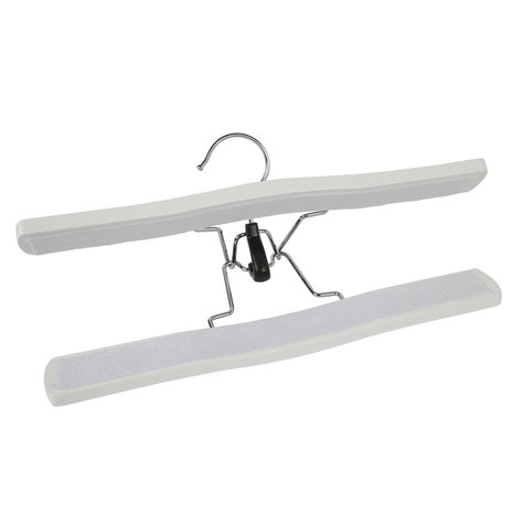 Broekklem beukenhout wit gelakt met vilt inlage, 27 cm Broekklem beukenhout wit gelakt met vilt inlage, 27 cm