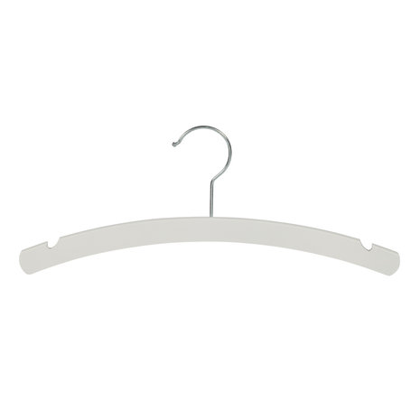 Kinderhanger beukenhout wit gelakt met rokinkepingen, 34 cm