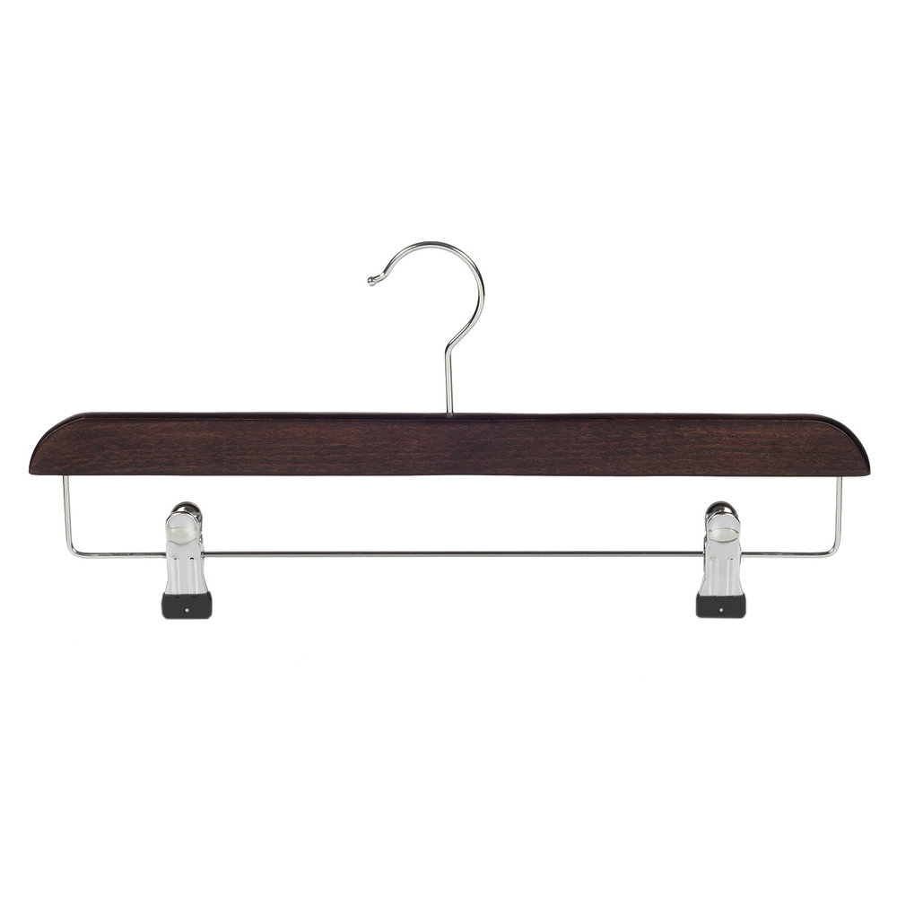 Rok / broekhanger beukenhout wenge gebeitst met anti-slip knijpers