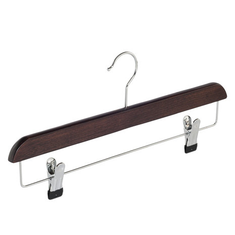 Rok / broekhanger beukenhout wenge gebeitst met anti-slip knijpers
