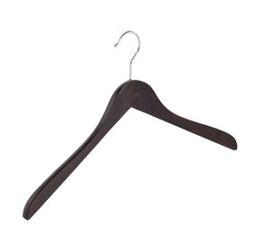 Blouse / shirthanger (geknikt) beukenhout wenge gebeitst Blouse / shirthanger (geknikt) beukenhout wenge gebeitst
