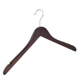 Blouse / shirthanger beukenhout wenge gebeitst met rokinkepingen, 38 cm