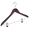 Blouse / shirthanger beukenhout wenge gebeitst met anti-slip knijpers, 38 cm Blouse / shirthanger beukenhout wenge gebeitst met anti-slip knijpers, 38 cm