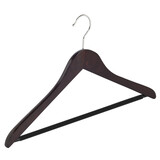 Blouse / shirthanger (geknikt) beukenhout wenge gebeitst met anti-slip broeklat