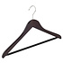 Blouse / shirthanger (geknikt) beukenhout wenge gebeitst met anti-slip broeklat Blouse / shirthanger (geknikt) beukenhout wenge gebeitst met anti-slip broeklat