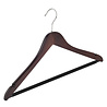 Blouse / shirthanger beukenhout wenge gebeitst met rokinkepingen en anti-slip broeklat, 38 cm Blouse / shirthanger beukenhout wenge gebeitst met rokinkepingen en anti-slip broeklat, 38 cm
