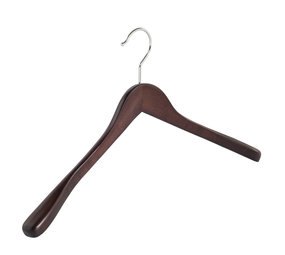 Mantel / kostuumhanger (geknikt) beukenhout wenge gebeitst met schouderverbreding Mantel / kostuumhanger (geknikt) beukenhout wenge gebeitst met schouderverbreding