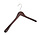 Mantel / kostuumhanger (geknikt) beukenhout wenge gebeitst met schouderverbreding
