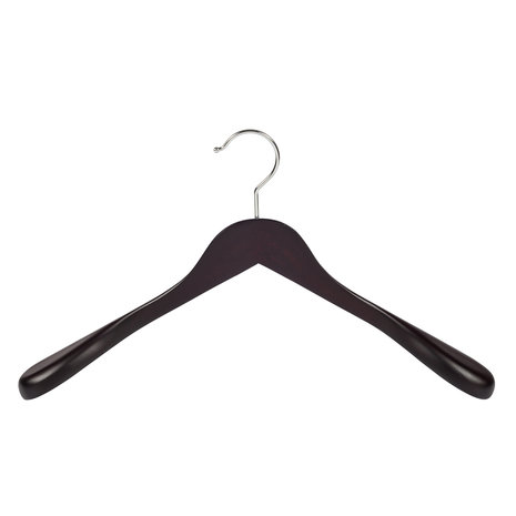 DE KLEDINGHANGER GIGANT Mantel / kostuumhanger (geknikt) beukenhout wenge gebeitst met schouderverbreding