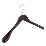 Mantel / kostuumhanger (geknikt) beukenhout wenge gebeitst met schouderverbreding Mantel / kostuumhanger (geknikt) beukenhout wenge gebeitst met schouderverbreding