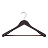 Mantel / kostuumhanger beukenhout wenge gebeitst met schouderverbreding en anti-slip broeklat, 38 cm Mantel / kostuumhanger beukenhout wenge gebeitst met schouderverbreding en anti-slip broeklat, 38 cm