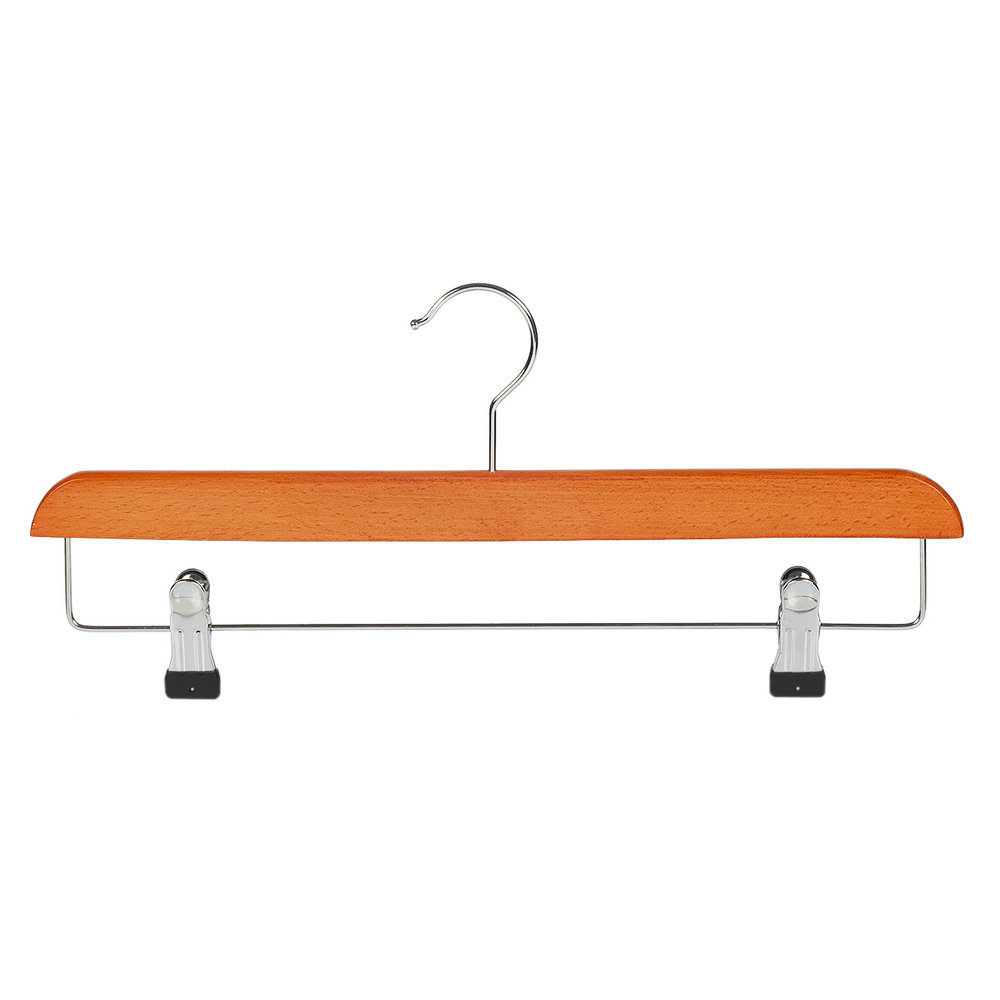 Rok / broekhanger beukenhout kersen gebeitst met anti-slip knijpers