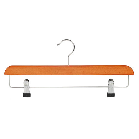 Rok / broekhanger beukenhout kersen gebeitst met anti-slip knijpers