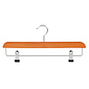 Skirt / trouser hanger beech wood cherry stained stained with non-slip clips, 40 cm Skirt / trouser hanger beech wood cherry stained stained with non-slip clips, 40 cm