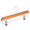 Skirt / trouser hanger beech wood cherry stained stained with non-slip clips, 40 cm Skirt / trouser hanger beech wood cherry stained stained with non-slip clips, 40 cm
