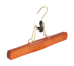 Broekklem beukenhout kersen gebeitst met messinghaak en vilt inlage