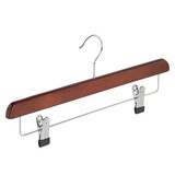 Rok / broekhanger beukenhout mahonie gebeitst met anti-slip knijpers