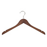 Blouse / shirthanger beukenhout walnoten gebeitst met rokinkepingen, 41 cm Blouse / shirthanger beukenhout walnoten gebeitst met rokinkepingen, 41 cm
