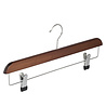 Skirt / trouser hanger beech wood walnut stained stained with non-slip clips, 40 cm Skirt / trouser hanger beech wood walnut stained stained with non-slip clips, 40 cm