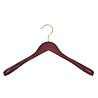 Mantel / kostuumhanger beukenhout mahonie gebeitst met messinghaak en schouderverbreding, 38 cm Mantel / kostuumhanger beukenhout mahonie gebeitst met messinghaak en schouderverbreding, 38 cm