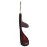 Mantel / kostuumhanger beukenhout mahonie gebeitst met messinghaak en schouderverbreding, 41 cm Mantel / kostuumhanger beukenhout mahonie gebeitst met messinghaak en schouderverbreding, 41 cm
