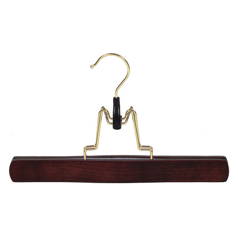 Broekklem beukenhout mahonie gebeitst met messinghaak en vilt inlage Broekklem beukenhout mahonie gebeitst met messinghaak en vilt inlage