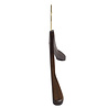 Mantel / kostuumhanger beukenhout walnoten gebeitst met messinghaak en schouderverbreding, 38 cm Mantel / kostuumhanger beukenhout walnoten gebeitst met messinghaak en schouderverbreding, 38 cm