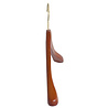 Mantel / kostuumhanger beukenhout kersen gebeitst met messinghaak en schouderverbreding, 38 cm Mantel / kostuumhanger beukenhout kersen gebeitst met messinghaak en schouderverbreding, 38 cm