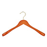 Mantel / kostuumhanger beukenhout kersen gebeitst met messinghaak en schouderverbreding, 38 cm Mantel / kostuumhanger beukenhout kersen gebeitst met messinghaak en schouderverbreding, 38 cm