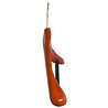 Mantel / kostuumhanger beukenhout kersen gebeitst met messinghaak, schouderverbreding en anti-slip broeklat, 38 cm Mantel / kostuumhanger beukenhout kersen gebeitst met messinghaak, schouderverbreding en anti-slip broeklat, 38 cm
