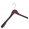 Mantel / kostuumhanger beukenhout mahonie gebeitst met schouderverbreding, 38 cm Mantel / kostuumhanger beukenhout mahonie gebeitst met schouderverbreding, 38 cm
