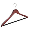 DE KLEDINGHANGER GIGANT Blouse / shirthanger (geknikt) beukenhout mahonie gebeitst met anti-slip broeklat DE KLEDINGHANGER GIGANT Blouse / shirthanger (geknikt) beukenhout mahonie gebeitst met anti-slip broeklat