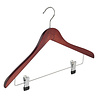 Blouse / shirthanger beukenhout mahonie gebeitst met anti-slip knijpers, 38 cm Blouse / shirthanger beukenhout mahonie gebeitst met anti-slip knijpers, 38 cm