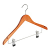 Blouse / shirthanger beukenhout kersen gebeitst met rokinkepingen en anti-slip knijpers, 38 cm Blouse / shirthanger beukenhout kersen gebeitst met rokinkepingen en anti-slip knijpers, 38 cm