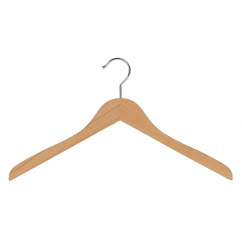 Blouse / shirthanger beukenhout naturel gelakt, 44 cm Blouse / shirthanger beukenhout naturel gelakt, 44 cm