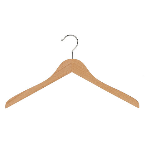 Blouse / shirthanger beukenhout naturel gelakt, 44 cm Blouse / shirthanger beukenhout naturel gelakt, 44 cm