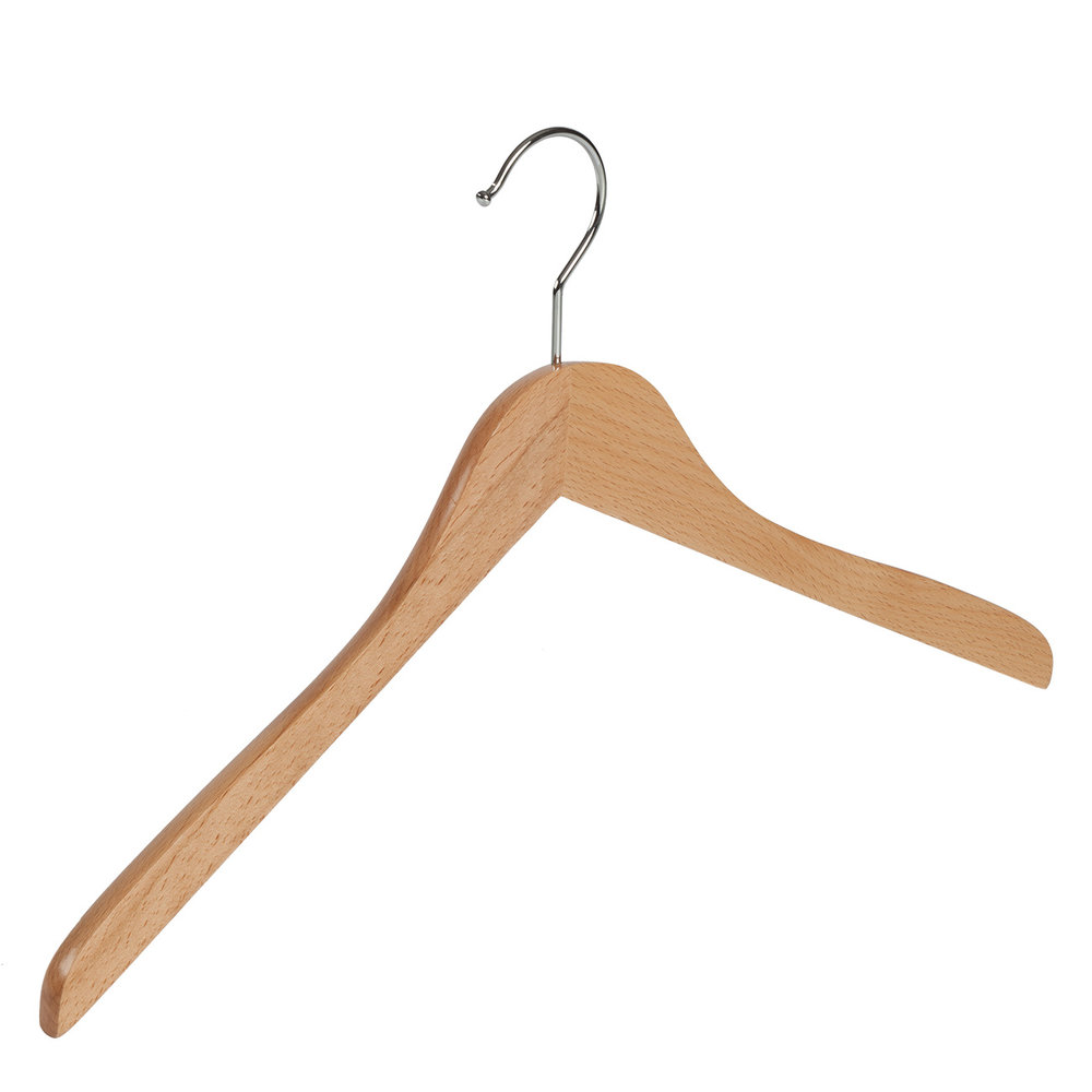 Blouse / shirthanger beukenhout naturel gelakt, 44 cm Blouse / shirthanger beukenhout naturel gelakt, 44 cm
