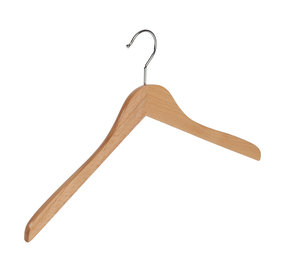 Blouse / shirthanger beukenhout naturel gelakt, 44 cm Blouse / shirthanger beukenhout naturel gelakt, 44 cm