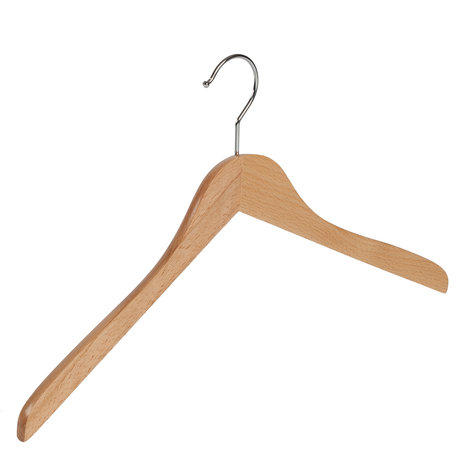 Blouse / shirthanger beukenhout naturel gelakt, 44 cm Blouse / shirthanger beukenhout naturel gelakt, 44 cm