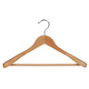 Mantel / kostuumhanger beukenhout naturel gelakt met schouderverbreding en anti-slip broeklat, 44 cm Mantel / kostuumhanger beukenhout naturel gelakt met schouderverbreding en anti-slip broeklat, 44 cm