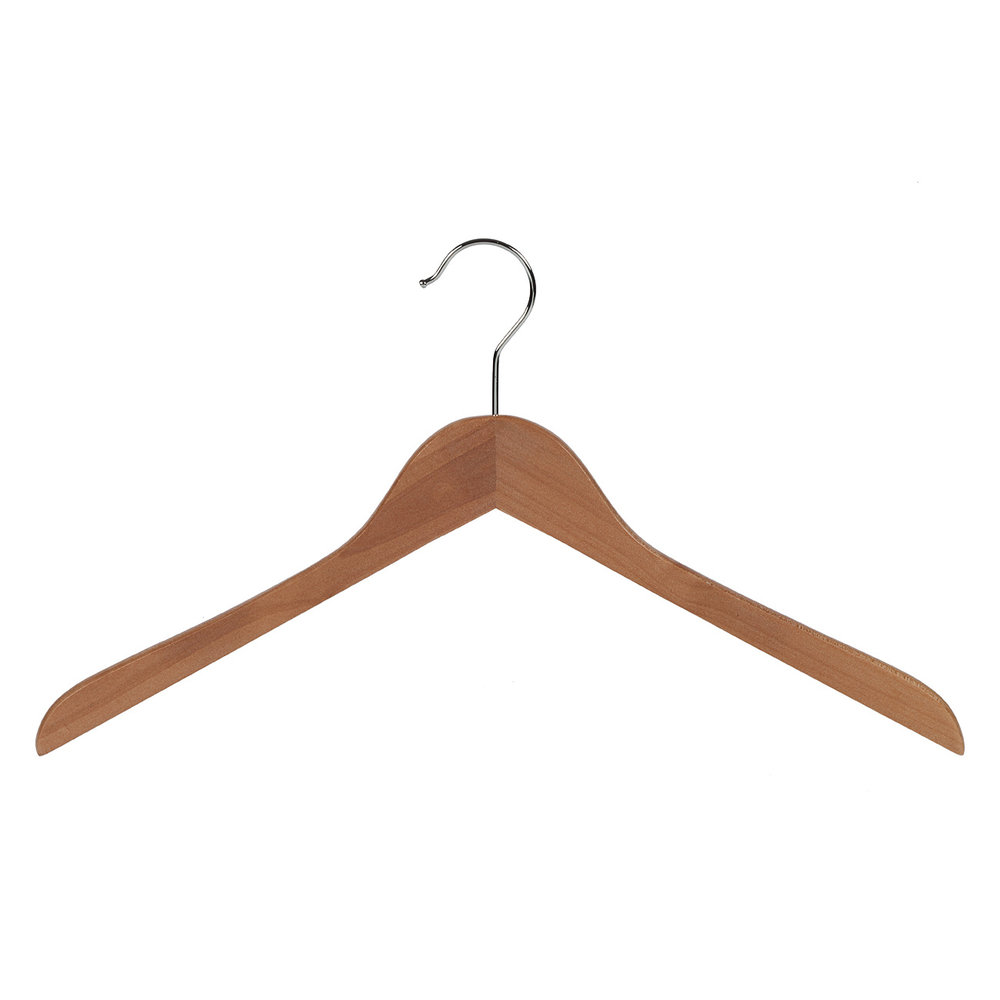 Blouse / shirthanger lotushout naturel gelakt, 44 cm