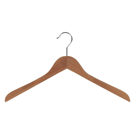 DE KLEDINGHANGER GIGANT Blouse / shirthanger lotushout naturel gelakt, 44 cm