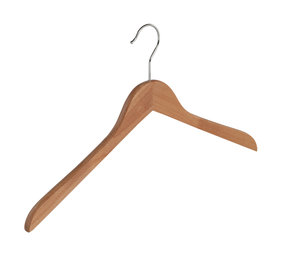 Blouse / shirthanger lotushout naturel gelakt, 44 cm